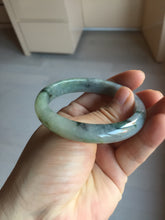 Load image into Gallery viewer, 51mm certified Type A 100% Natural icy watery dark green black(WuJi) oval Jadeite Jade bangle BM110-2672
