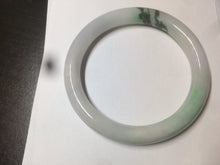 Load image into Gallery viewer, 57.5mm Certified 100% natural Type A icy sunny green/white/purple round cut jadeite jade bangle K107-2845
