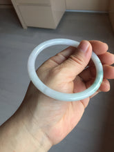 Load image into Gallery viewer, 60.9mm 100% natural Type A light purple white slim round cut jadeite jade bangle BM109-4524
