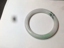 Load image into Gallery viewer, 57.5mm Certified 100% natural Type A icy sunny green/white/purple round cut jadeite jade bangle K107-2845
