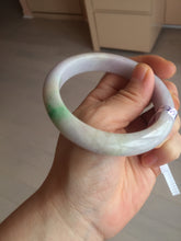 Load image into Gallery viewer, 58.5mm Certified type A 100% Natural sunny green/white/purple(春带彩) Jadeite bangle BS68-2531
