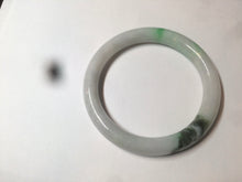 Load image into Gallery viewer, 57.5mm Certified 100% natural Type A icy sunny green/white/purple round cut jadeite jade bangle K107-2845
