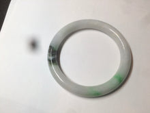 Load image into Gallery viewer, 57.5mm Certified 100% natural Type A icy sunny green/white/purple round cut jadeite jade bangle K107-2845
