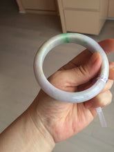 Load image into Gallery viewer, 58.5mm Certified type A 100% Natural sunny green/white/purple(春带彩) Jadeite bangle BS68-2531
