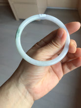 Load image into Gallery viewer, 60.9mm 100% natural Type A light purple white slim round cut jadeite jade bangle BM109-4524
