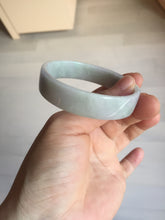 Load image into Gallery viewer, 51mm Certified Type A 100% Natural light purple/white square Jadeite Jade bangle BN97-2708
