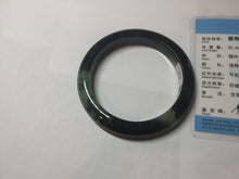 Load image into Gallery viewer, 58.8mm Certified 100% natural Type A dark green/black(绿水墨)  jadeite jade bangle pb55-9772
