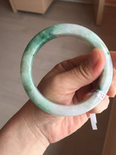 Load image into Gallery viewer, 60.2mm certified Type A 100% Natural light green sunny green light purple Jadeite Jade bangle BK138-5279
