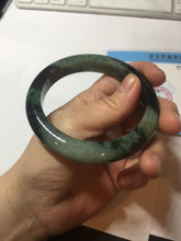 Load image into Gallery viewer, 58.8mm Certified 100% natural Type A dark green/black(绿水墨)  jadeite jade bangle pb55-9772
