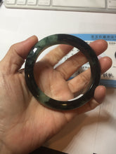 Load image into Gallery viewer, 58.8mm Certified 100% natural Type A dark green/black(绿水墨)  jadeite jade bangle pb55-9772
