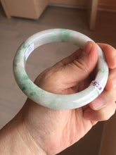 Load image into Gallery viewer, 60.2mm certified Type A 100% Natural light green sunny green light purple Jadeite Jade bangle BK139-5281
