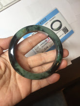 Load image into Gallery viewer, 58.8mm Certified 100% natural Type A dark green/black(绿水墨)  jadeite jade bangle pb55-9772
