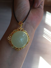 Load image into Gallery viewer, 100% Natural yellow/green Hetian nephrite Jade(和田黄玉) pendant HF84
