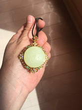 Load image into Gallery viewer, 100% Natural yellow/green Hetian nephrite Jade(和田黄玉) pendant HF84
