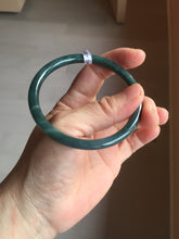 Load image into Gallery viewer, 59mm Certified Type A 100% Natural light green/blue/gray Guatemala slim round cut Jadeite bangle BP211-1014
