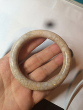 Load image into Gallery viewer, 54.7mm 100% natural beige yellow pink round cut Coral Jade (珊瑚玉) bangle SY36
