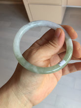 Load image into Gallery viewer, 55mm Certified Type A 100% Natural green white slim round cut Jadeite Jade bangle Y169-3693
