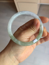 Load image into Gallery viewer, 55mm Certified Type A 100% Natural green white slim round cut Jadeite Jade bangle Y169-3693
