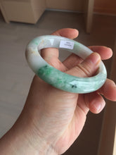 Load image into Gallery viewer, 59.5mm certified Type A 100% Natural light green sunny green red light purple Jadeite Jade bangle BF143-5283
