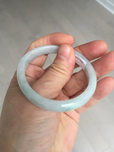 Load image into Gallery viewer, 49mm Type A 100% Natural light green oval Jadeite Jade bangle BM71
