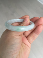 Load image into Gallery viewer, 49mm Type A 100% Natural light green oval Jadeite Jade bangle BM71
