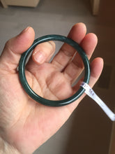 Load image into Gallery viewer, 58.8mm Certified Type A 100% Natural light green/blue/gray Guatemala slim round cut Jadeite bangle BP210-1021
