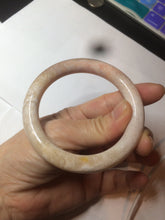 Load image into Gallery viewer, 55mm 100% natural beige yellow pink round cut Coral Jade (珊瑚玉) bangle SY37
