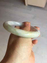 Load image into Gallery viewer, 58.5mm certified Type A 100% Natural light green yellow purple chubby round cut Jadeite Jade bangle Y168-3701
