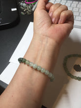 Load image into Gallery viewer, 6.7mm 100% natural type A icy watery jadeite jade beads bracelet group BP149
