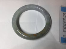 Load image into Gallery viewer, 61mm Certified Type A 100% Natural white/light purple/brown/yellow/gray (FU LU SHOU) Jadeite Jade bangle BF106-8636
