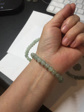 Load image into Gallery viewer, 6.7mm 100% natural type A icy watery jadeite jade beads bracelet group BP149
