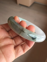 Load image into Gallery viewer, 卖了  55.3mm certified Type A 100% Natural icy watery dark green/purple/clear Jadeite Jade bangle BF144-9538
