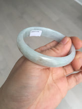Load image into Gallery viewer, 49mm Certified Type A 100% Natural light green red oval Jadeite Jade bangle BM68
