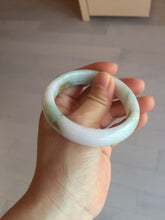 Load image into Gallery viewer, 52.2mm 100% natural certified sunny green/white(白底青) jadeite jade bangle BL34-5237
