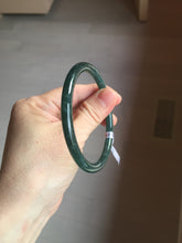 Load image into Gallery viewer, 59.8mm Certified Type A 100% Natural light green/blue/gray Guatemala slim round cut Jadeite bangle BP208-1019
