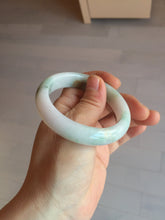 Load image into Gallery viewer, 52.2mm 100% natural certified sunny green/white(白底青) jadeite jade bangle BL34-5237
