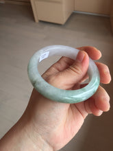 Load image into Gallery viewer, 卖了  55.3mm certified Type A 100% Natural icy watery dark green/purple/clear Jadeite Jade bangle BF144-9538
