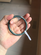 Load image into Gallery viewer, 57.3mm Certified Type A 100% Natural light green/blue/gray Guatemala slim round cut Jadeite bangle BP223-1022
