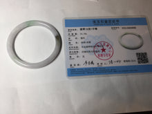 Load image into Gallery viewer, 55.8mm certified 100% natural white sunny green purple slim round cut jadeite jade bangle BL90-4666
