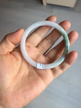 Load image into Gallery viewer, 55.6mm 100% natural Type A light green white slim round cut jadeite jade bangle BM105-4529
