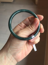 Load image into Gallery viewer, 57.3mm Certified Type A 100% Natural light green/blue/gray Guatemala slim round cut Jadeite bangle BP223-1022
