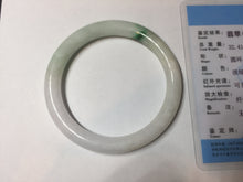 Load image into Gallery viewer, 53.3mm Certified type A 100% Natural sunny green purple white slim round cut Jadeite bangle BN22-9119
