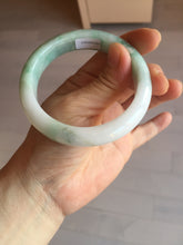 Load image into Gallery viewer, 57mm Certified Type A 100% Natural sunny green/white/ Jadeite Jade bangle BL33-5213
