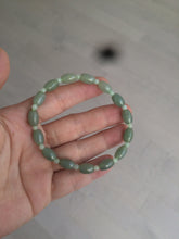 Load image into Gallery viewer, 100% natural  type A oily dark green olive +round jadeite jade bead  bracelet AT91
