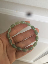 Load image into Gallery viewer, 100% natural  type A oily dark green olive +round jadeite jade bead  bracelet AT91
