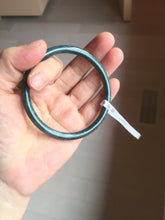 Load image into Gallery viewer, 60mm Certified Type A 100% Natural light green/blue/gray Guatemala slim round cut Jadeite bangle BP207-1015
