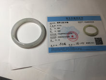 Load image into Gallery viewer, 53.5mm 100% natural certified icy watery light green/white/light purple jadeite jade bangle AU40-8149
