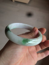 Load image into Gallery viewer, 60mm certified 100% natural type A green white  jadeite jade bangle AY75-1734
