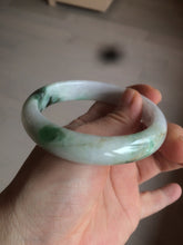 Load image into Gallery viewer, 60mm certified 100% natural type A green white  jadeite jade bangle AY75-1734
