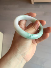 Load image into Gallery viewer, 57mm Certified Type A 100% Natural sunny green/white/ Jadeite Jade bangle BL33-5213
